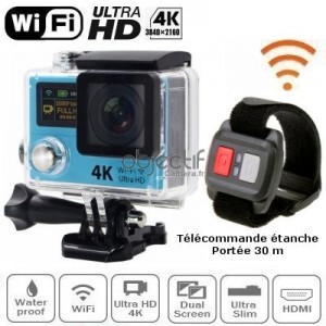 Caméra sport Ultra HD 4K WiFi étanche EASY BLUE 4K 